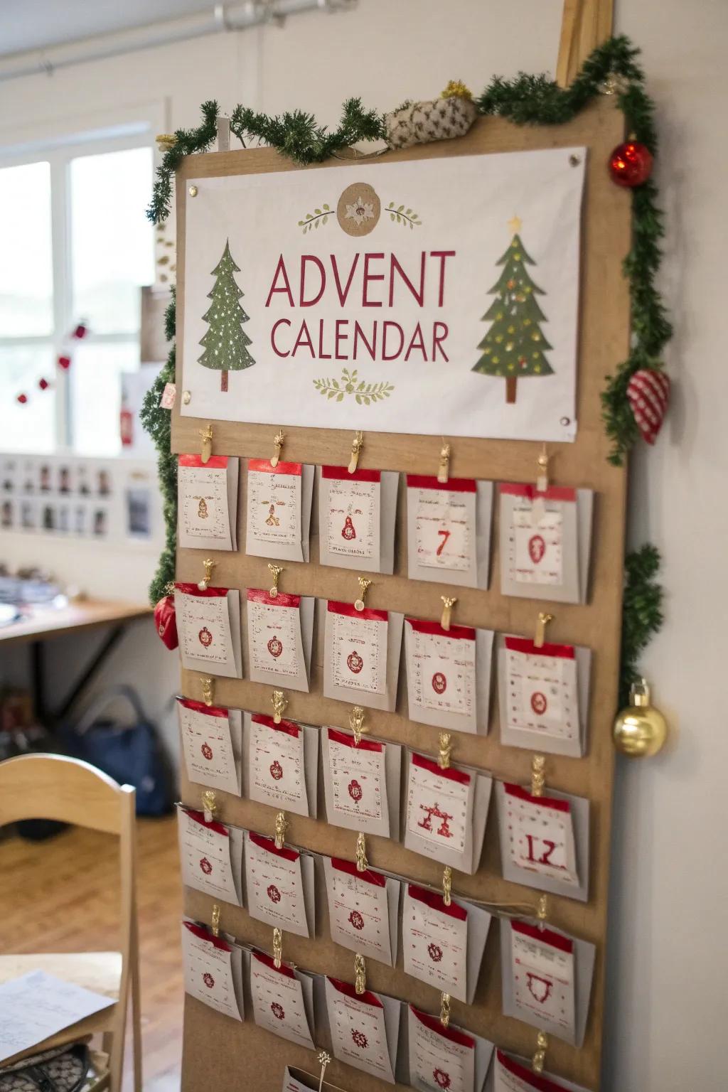 An Advent schedule on your board appends daily celebratory surprises.