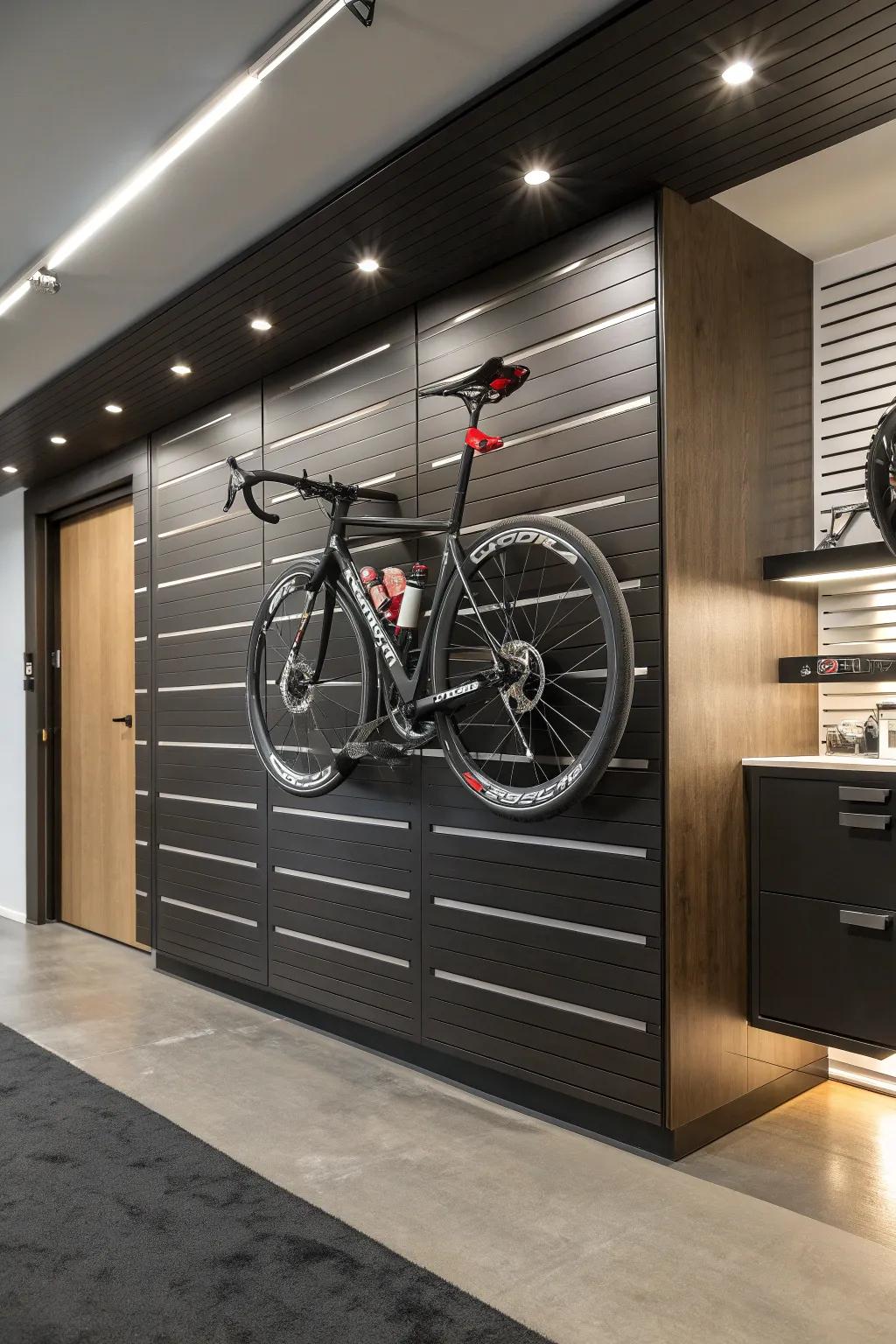 With vertical bike storage, enhance the design of your garage where function and design come together.