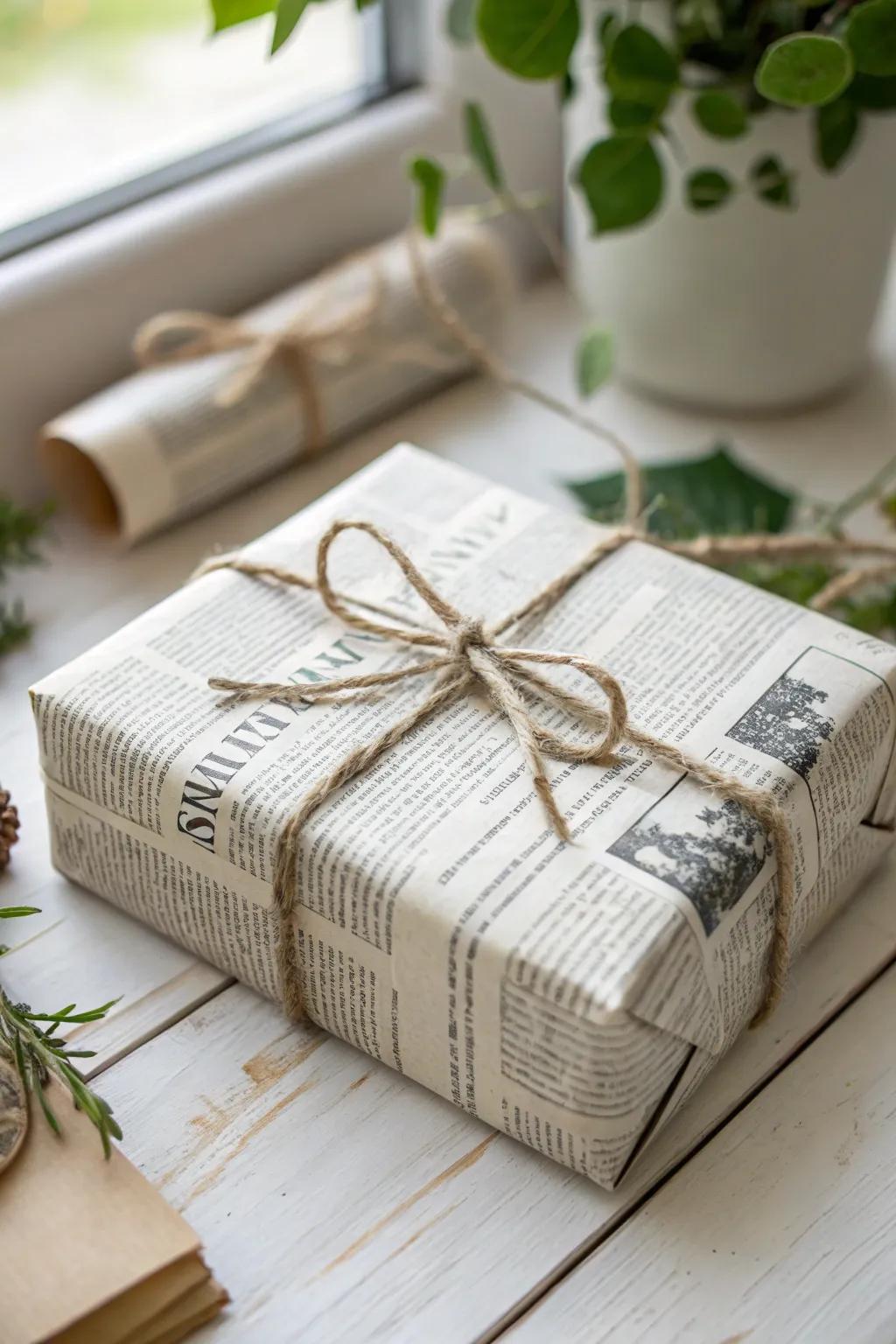 Elevate your gift-giving through fashionable, upcycled press wrapping.