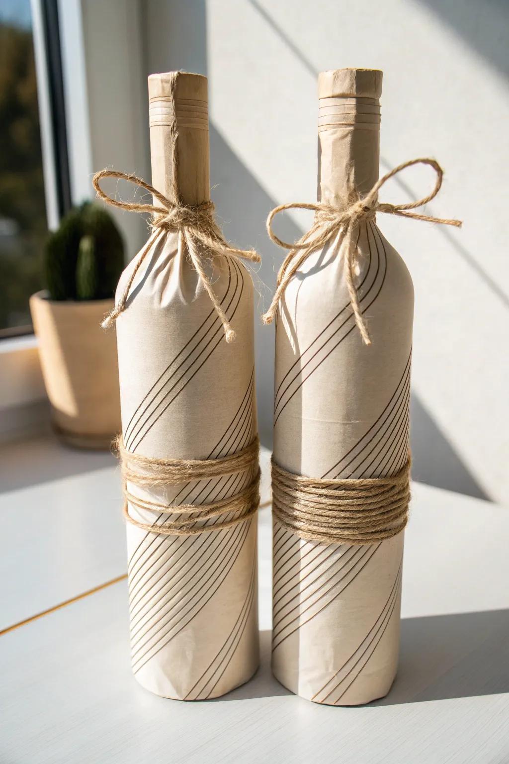 Elevate your gifting experience through this chic dual bottle tie-up!