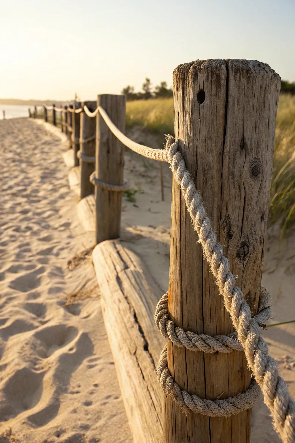 Produce a beach-inspired seclusion fence using driftwood sophistication.