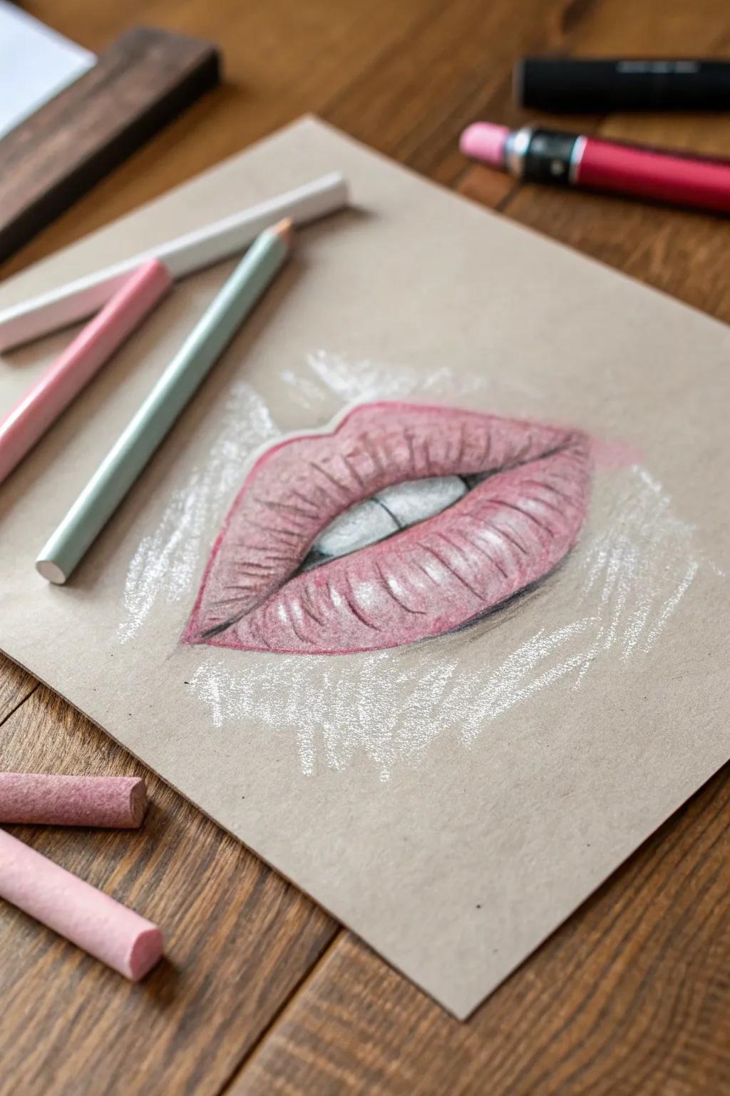 Discover the artistry of lips with unique materials—where simplicity marries natural elegance.
