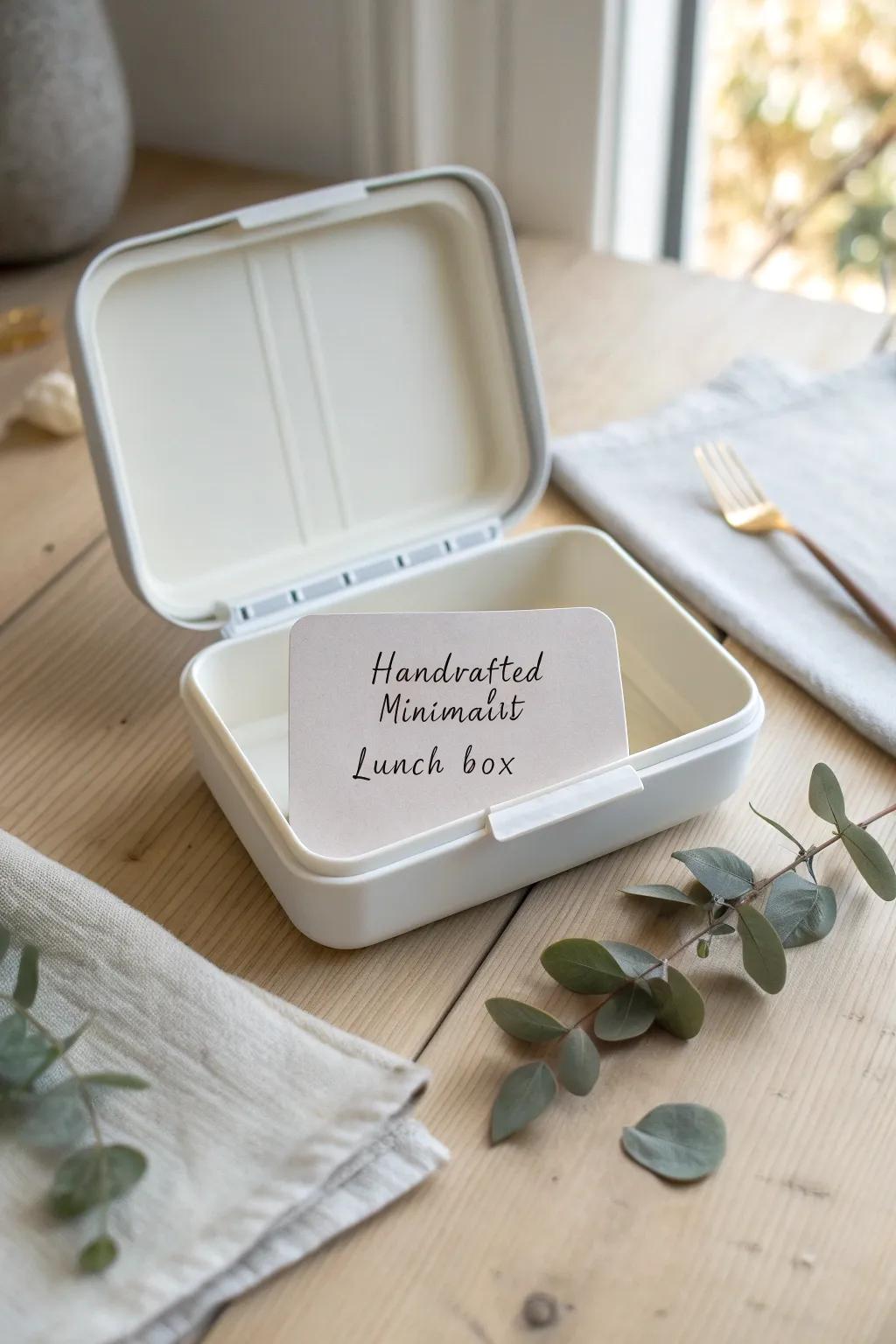 Make lunchtime a delightful puzzle with charming notes in a minimalist lunch box.