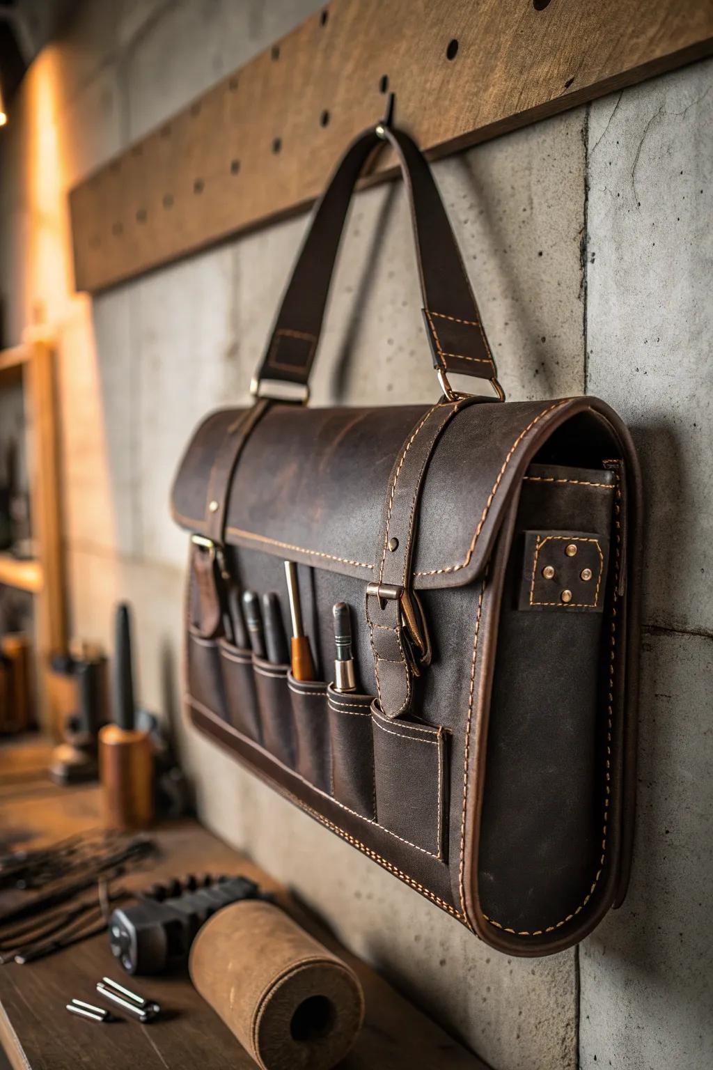 Refine your workshop setup with elegant tool storage that functions as décor.