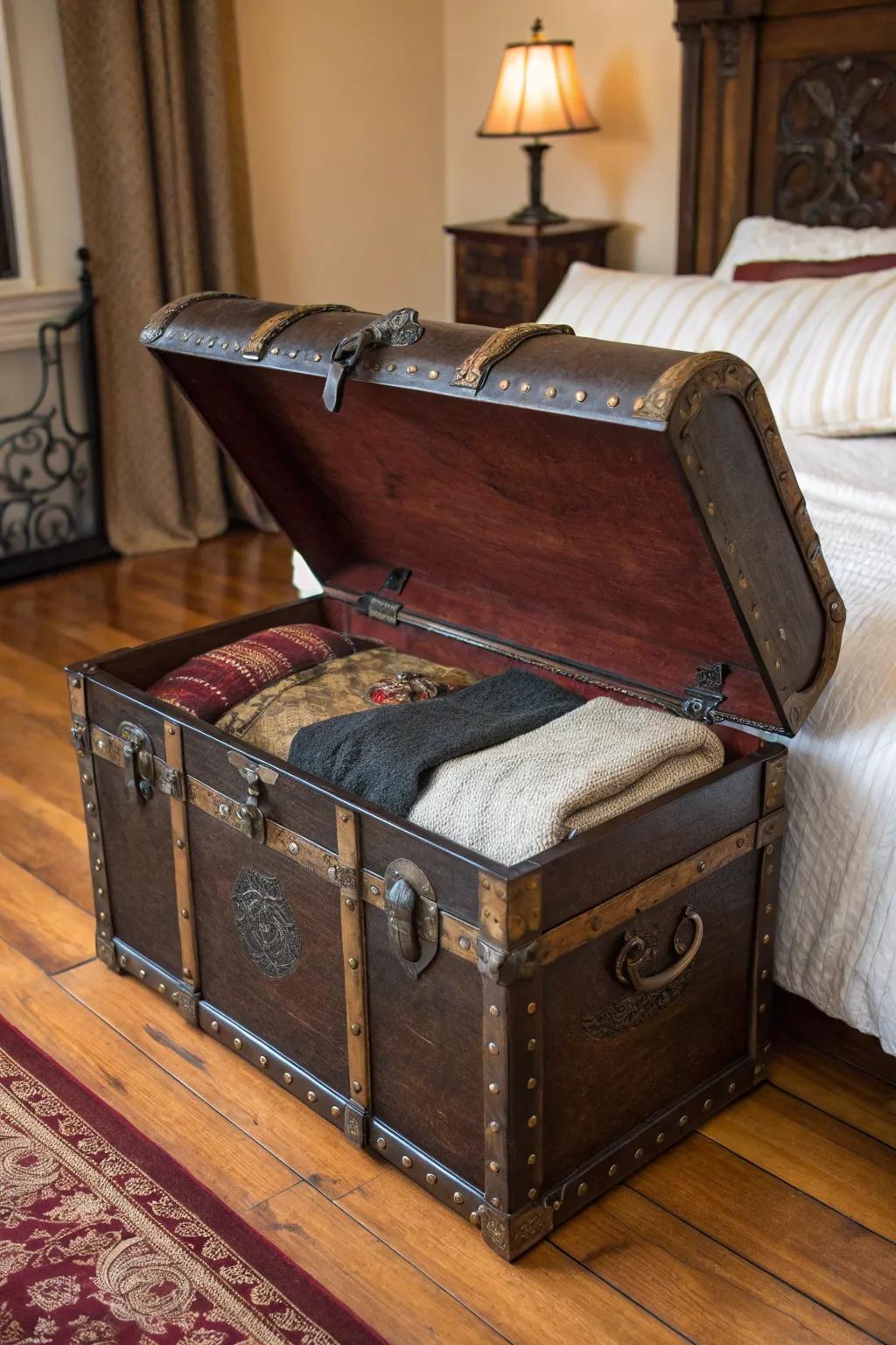 Transform your bedroom with the timeless charm of an elegant blanket chest.