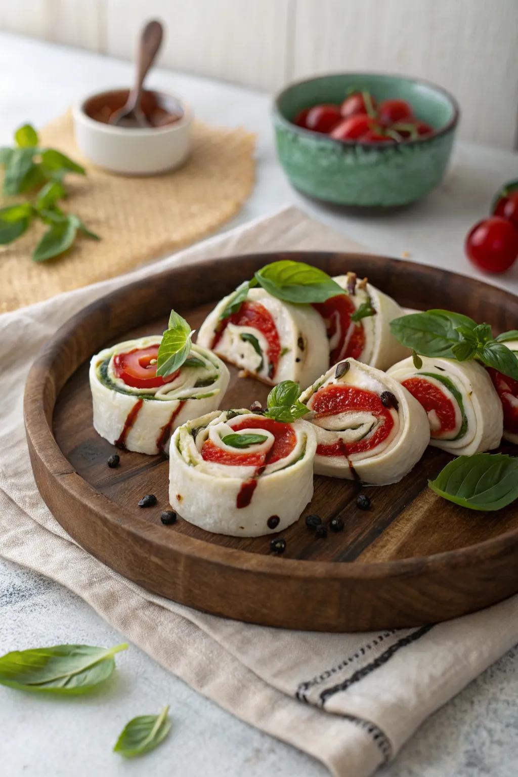 Enjoy the elegance of simplicity with these delightful Italian Salad rolls, ideal for a hint of gourmet flair.