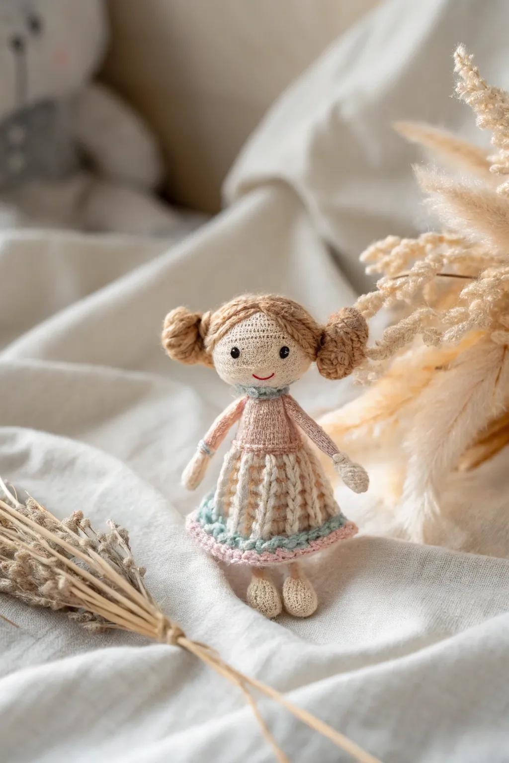 Embrace the enchantment of handcrafted whimsy via this delightful scaled effigy, a flawless convergence of Scandinavian minimalism and boho elegance.