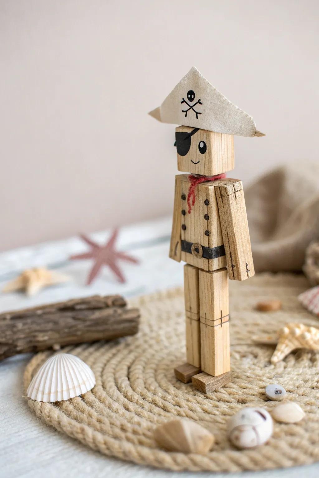 Embark on a domain of reverie with this enchanting frozen confectionery rod pirate!