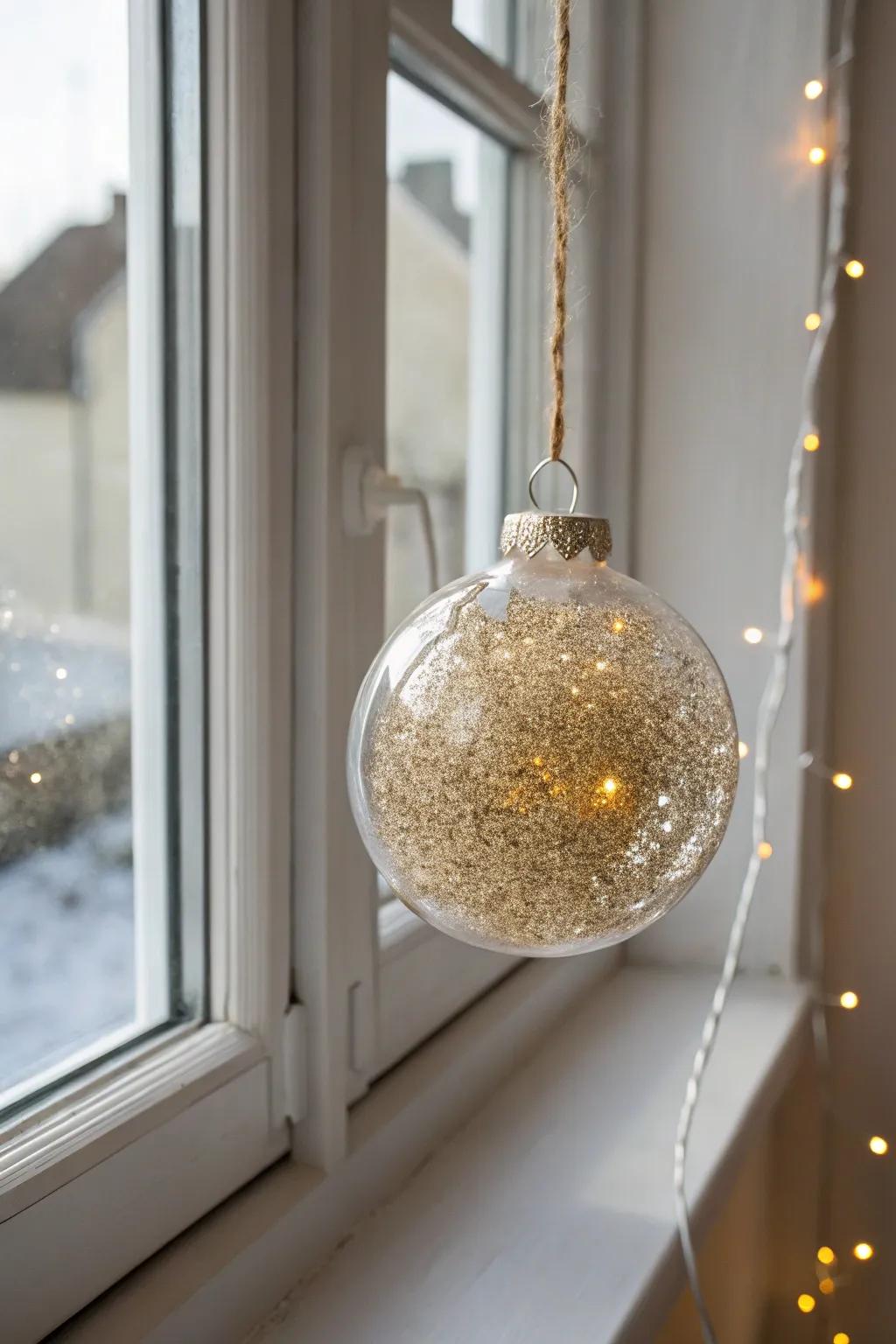 Capture the magic of sunlight using our shimmering globe adornments—a sparkling accent for your minimalist haven.