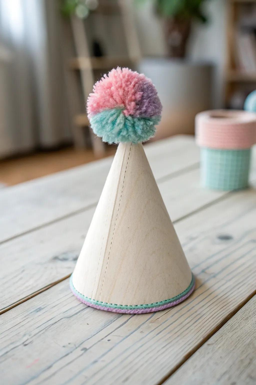 Celebrate in style with these delightful pom pom celebration toppers, where simplicity converges with playful refinement.