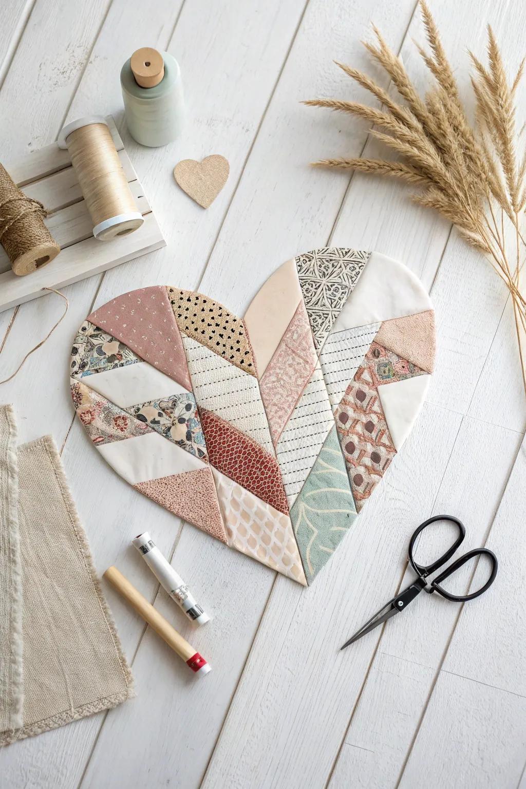 Unleash preschool ingenuity using a delightful patterned heart arrangement! Perfect for small hands and broad imaginations.