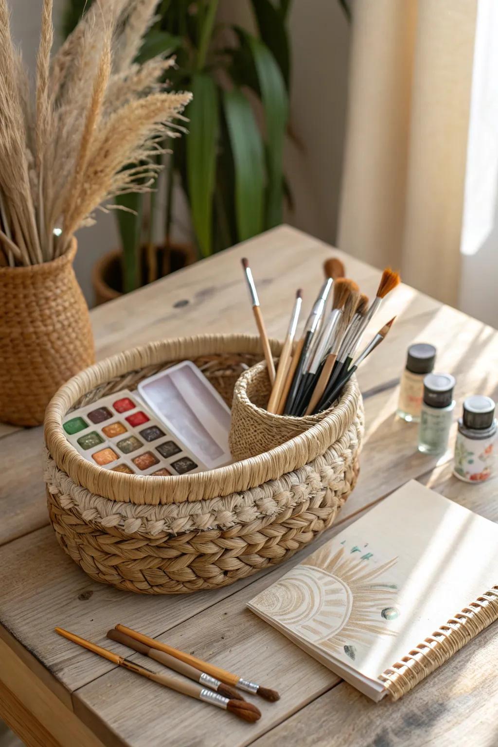 Spark creativity with this elegantly curated arts and crafts basket, perfect for the artistic soul.
