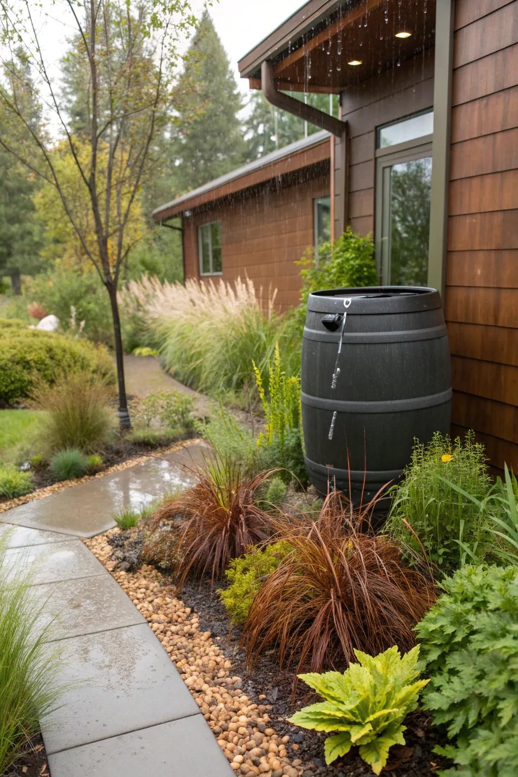 Transform rainwater surplus into a breathtaking rain bed haven.