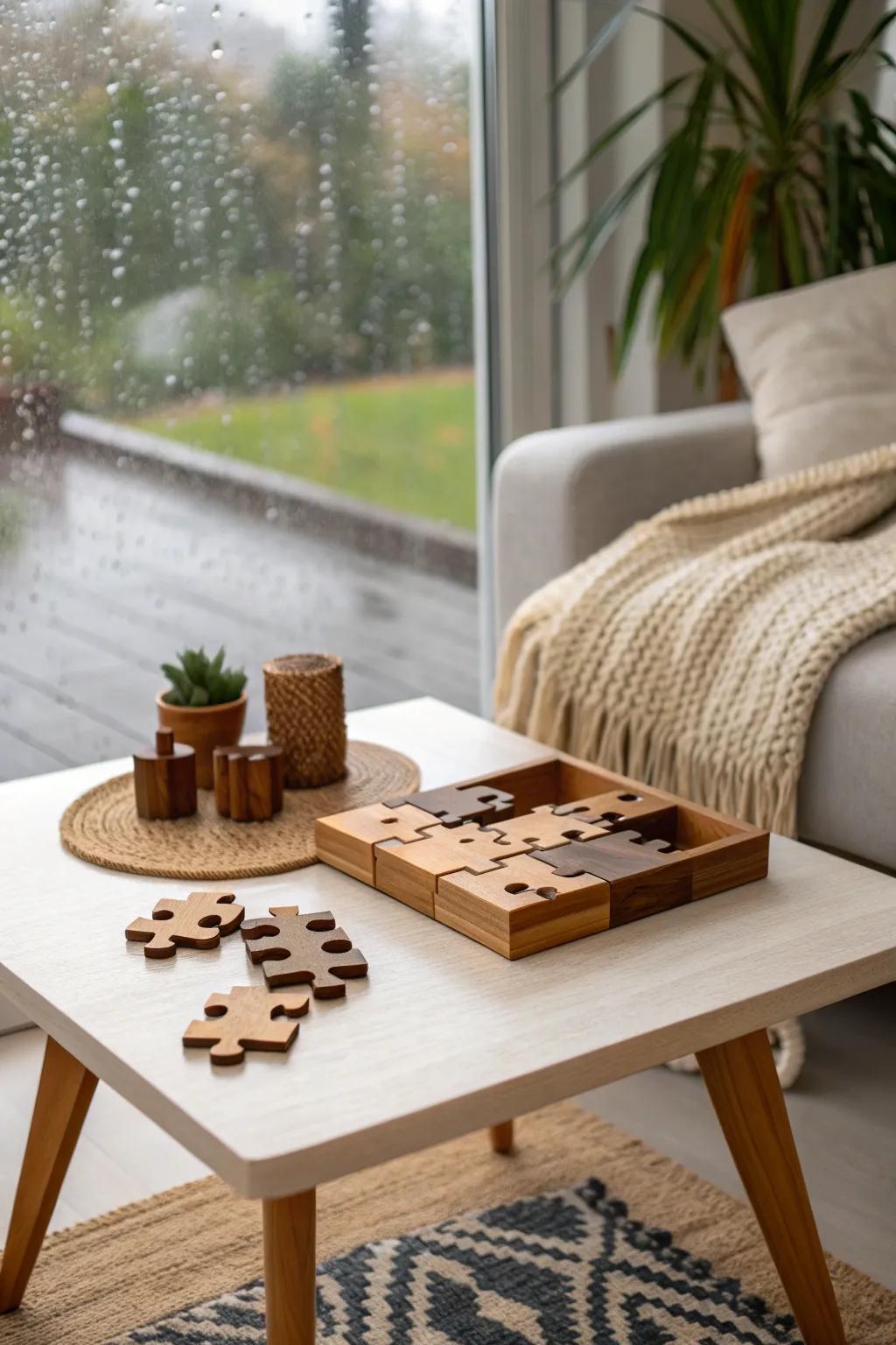 Find serenity in the rain through a jigsaw that challenges your intellect and pacifies your spirit.