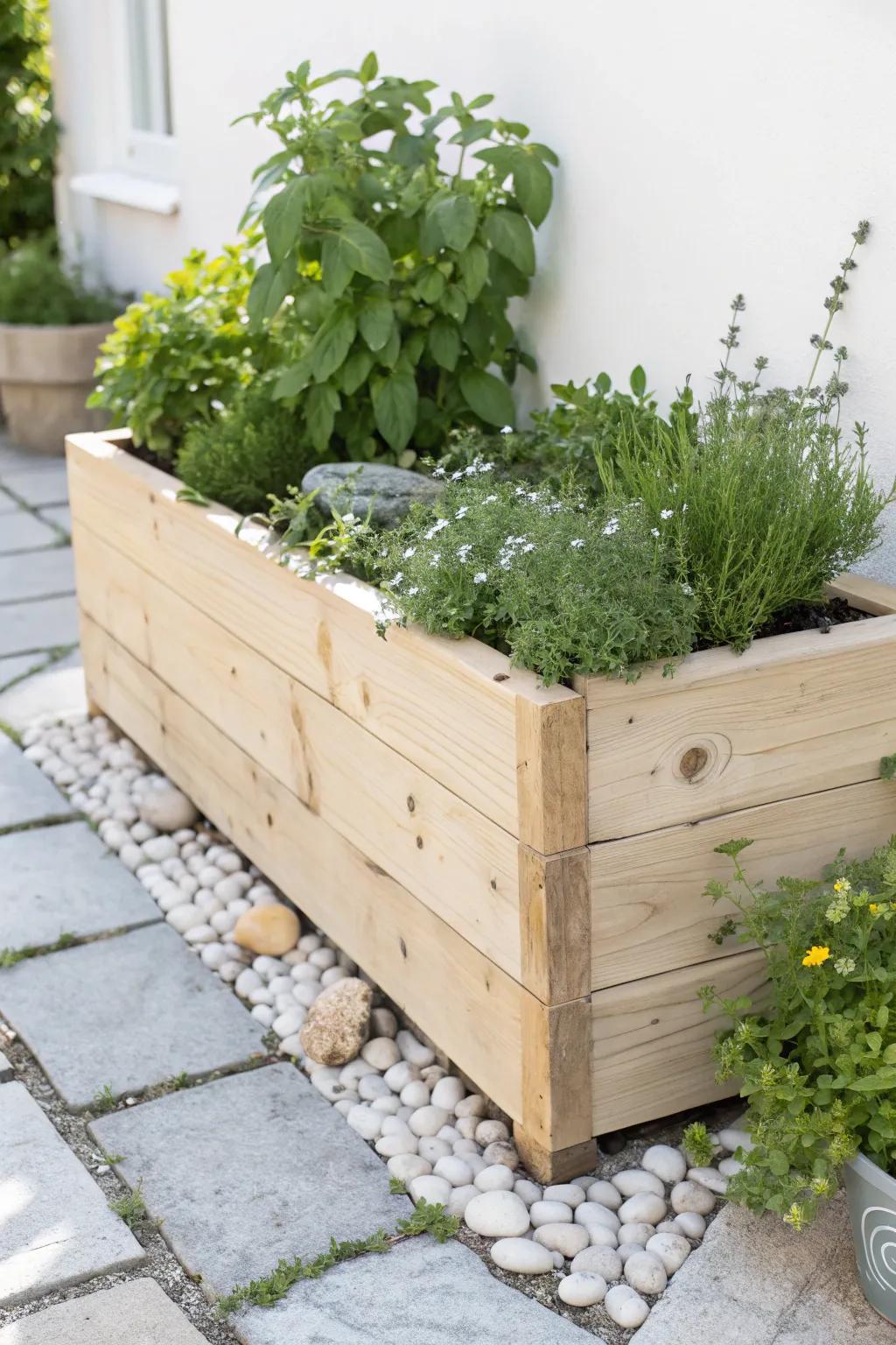 Establish your personal Spice Sanctuary: an understated raised bed overflowing with fresh essences and effortless splendor.