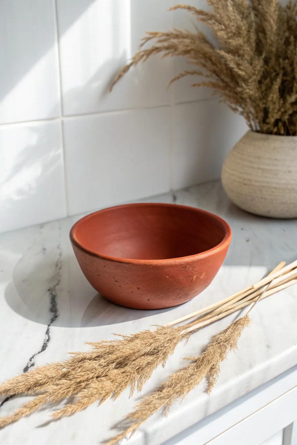 Welcome the agrarian sophistication of artisanal earthenware bowls—where functionality encounters ageless splendor.