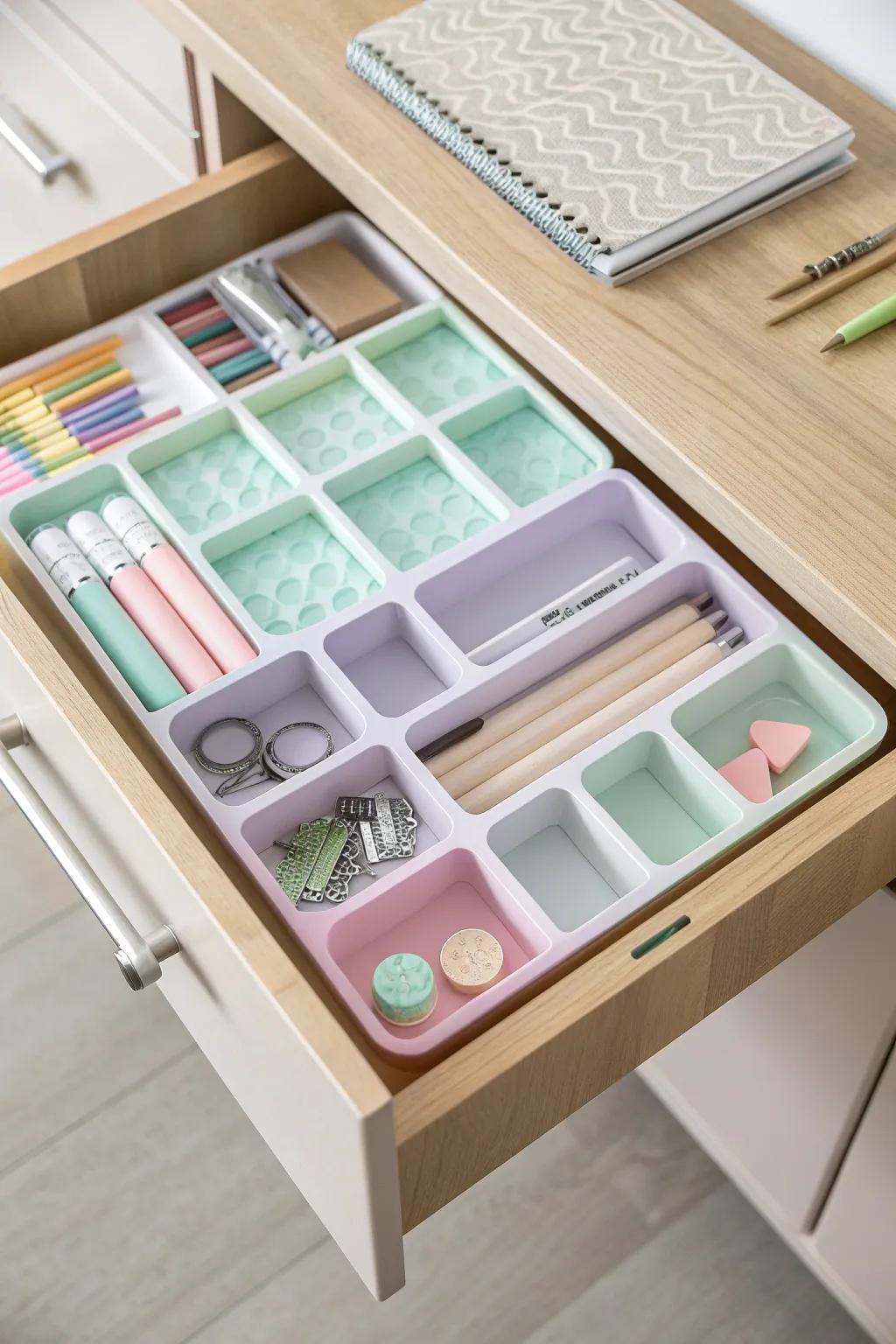 Revamp your desk with these charming silicone mold organizers for a hint of color and creativity!