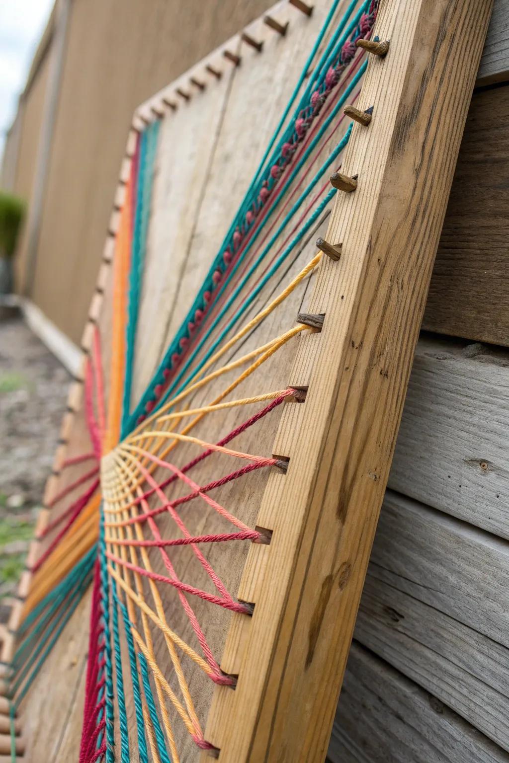 Transform your area with the captivating textures of interwoven timber art.