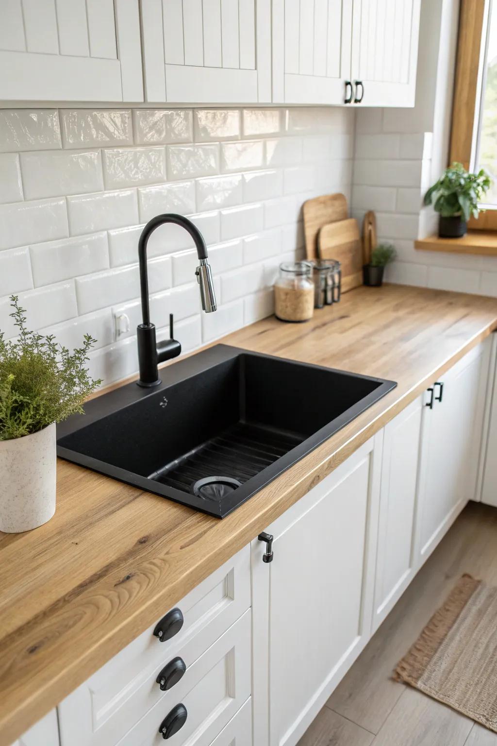 Effortlessly stylish and functional: Refine your kitchen with a magnetic spatter guard that unifies Scandinavian minimalism with boho flair.
