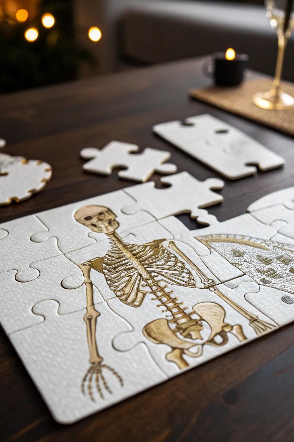 Master the skill of skeletal structure with this interactive skeleton conundrum, fitting for curious minds and creative hands.