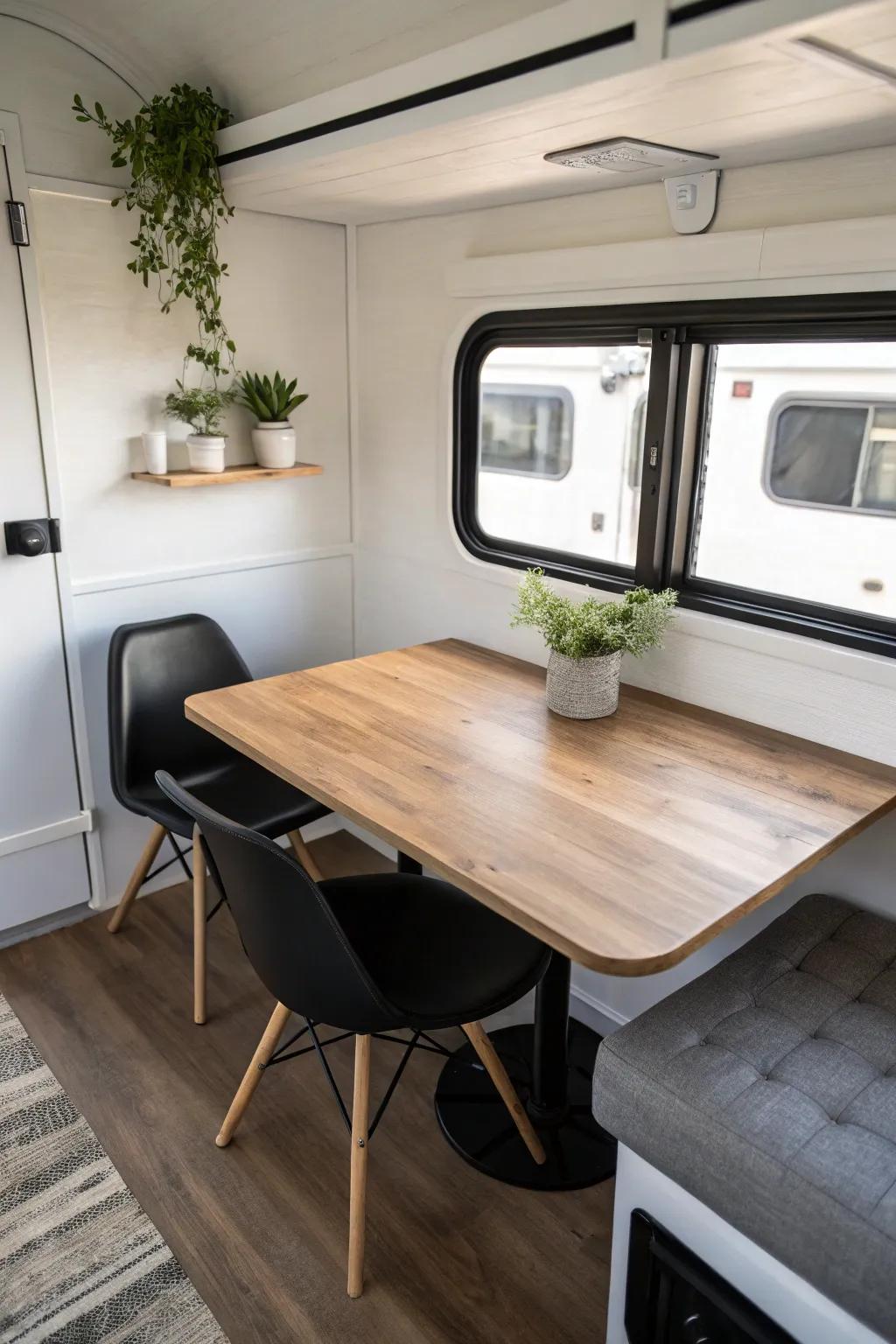 Transform your fifth wheel into a serene haven with minimalist blueprint.