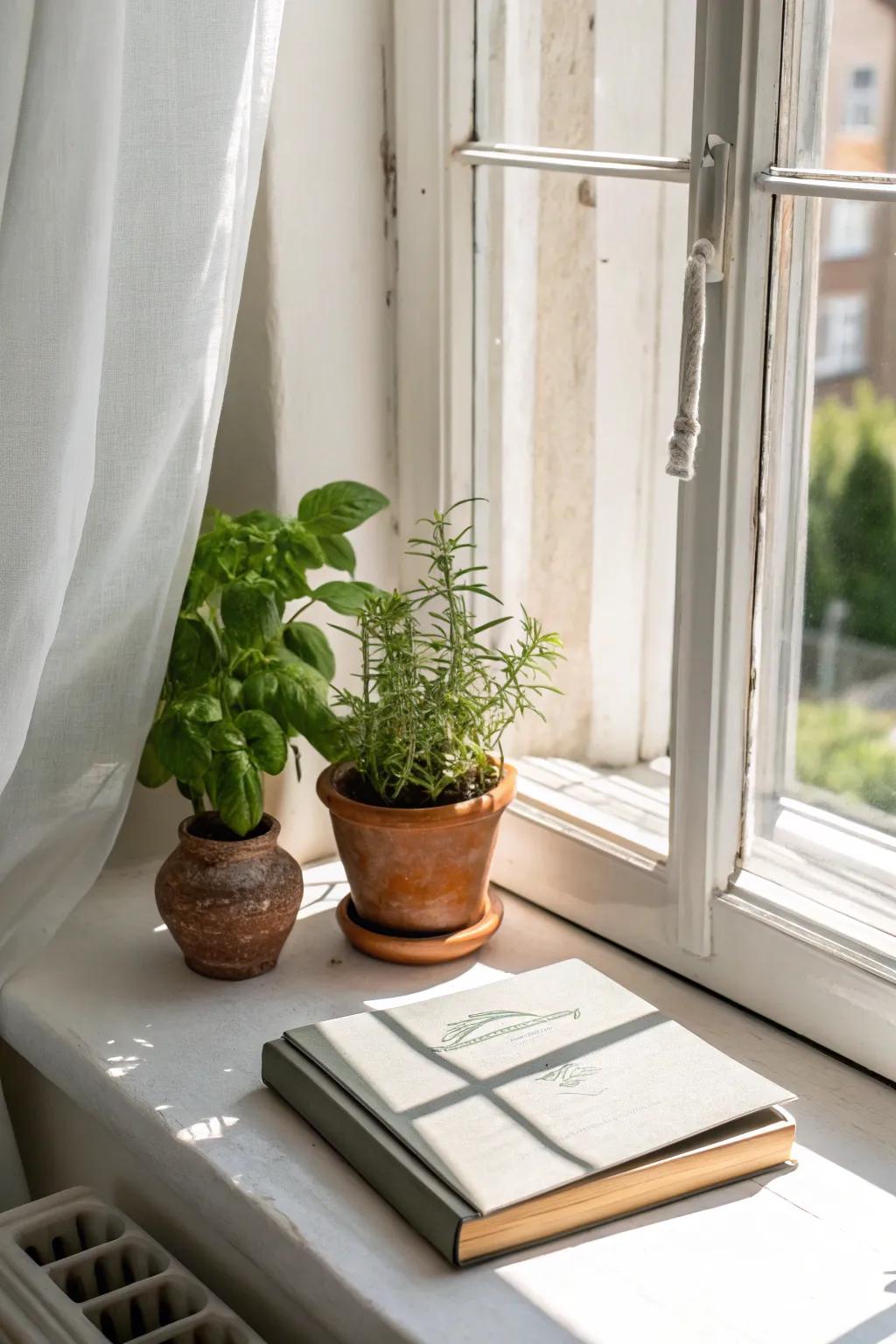Maximize your kitchen area with a touch of nature and simplicity. 🌿📚 #KitchenInspiration #ScandiBoho