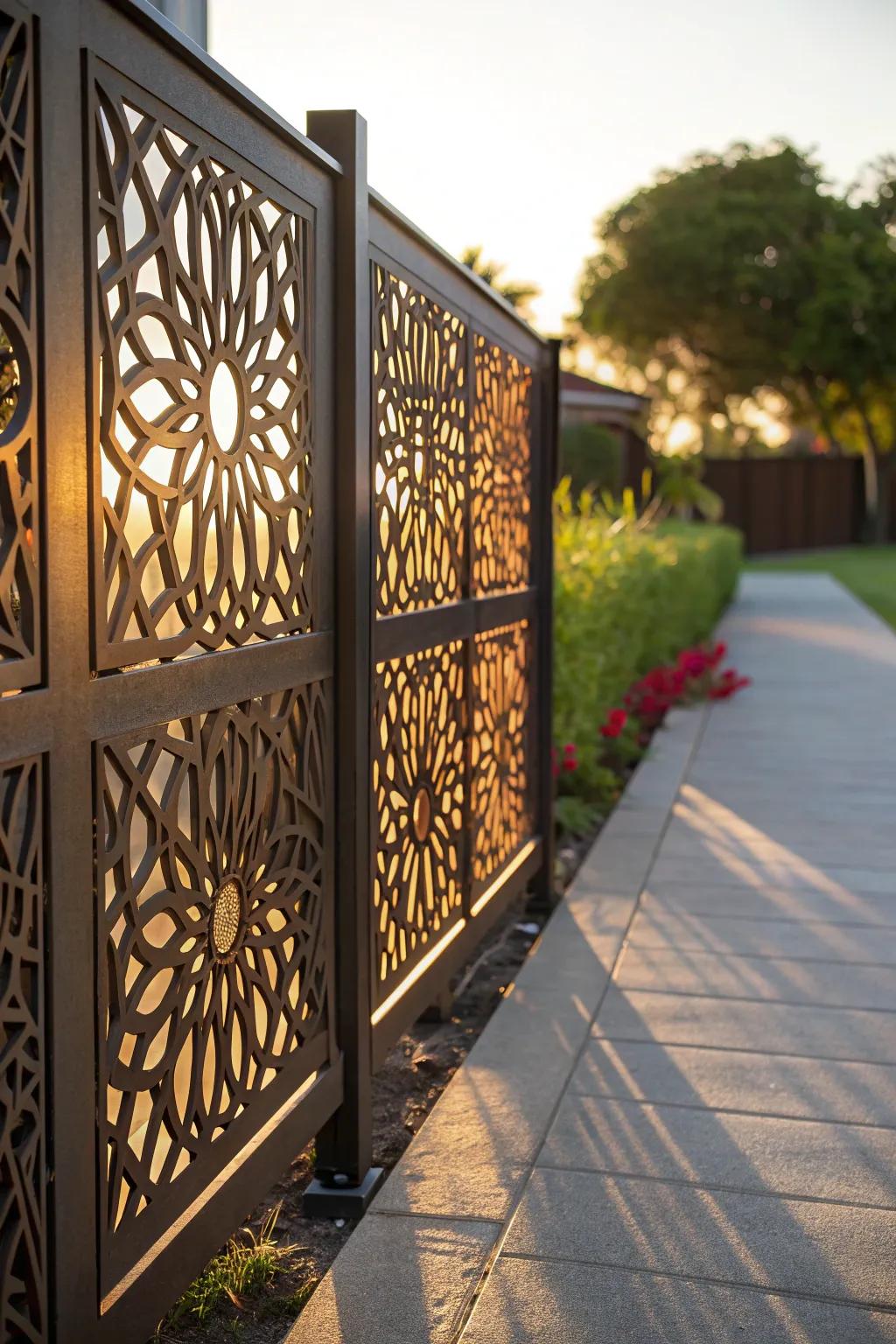 Elevate your space with a fence that combines art and function. Discover the beauty of custom laser-cut designs.
