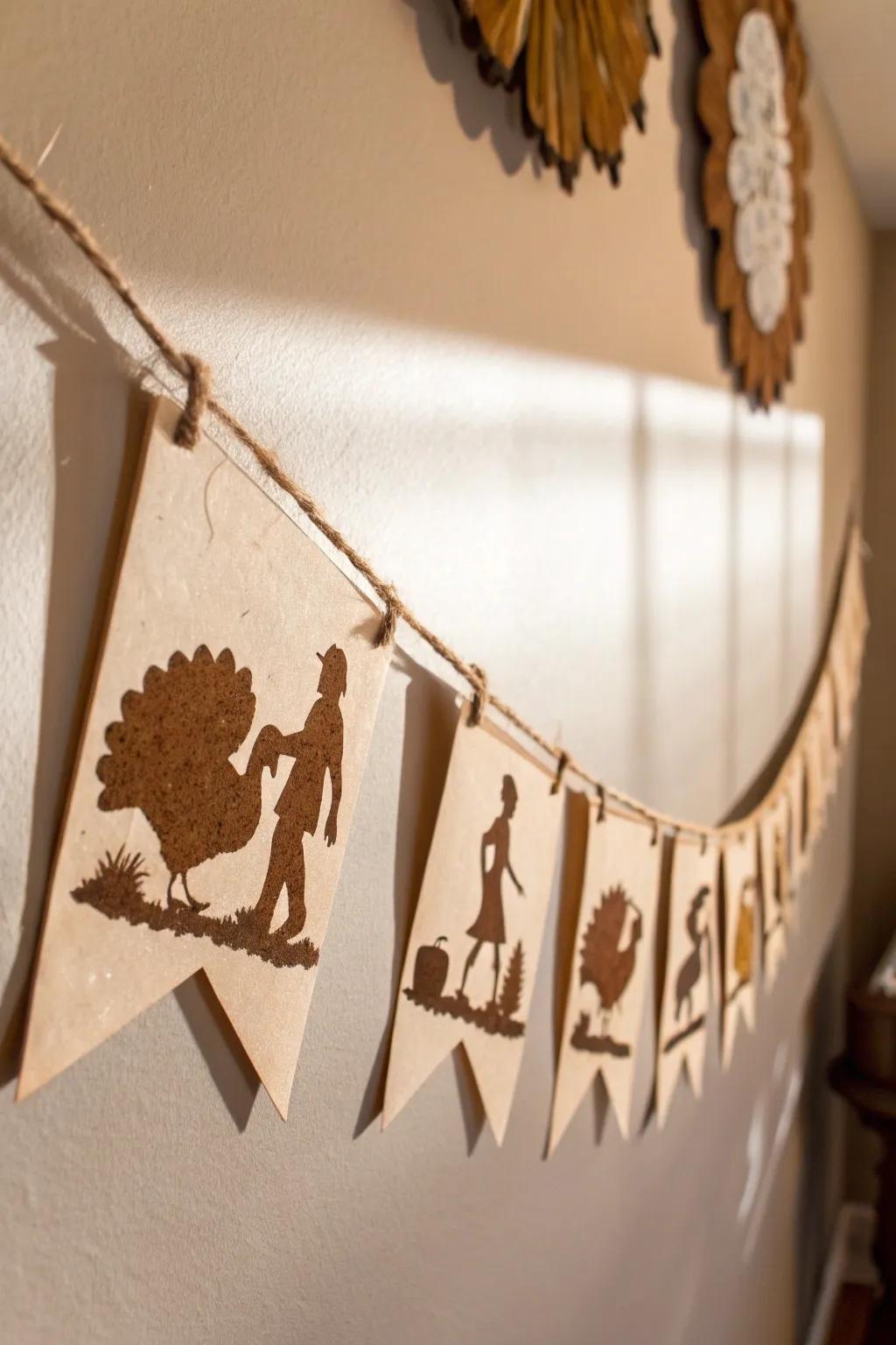 Elevate your Thanksgiving ornamentation with a handcrafted shadow showcase, harmonizing simplicity and organic allure.