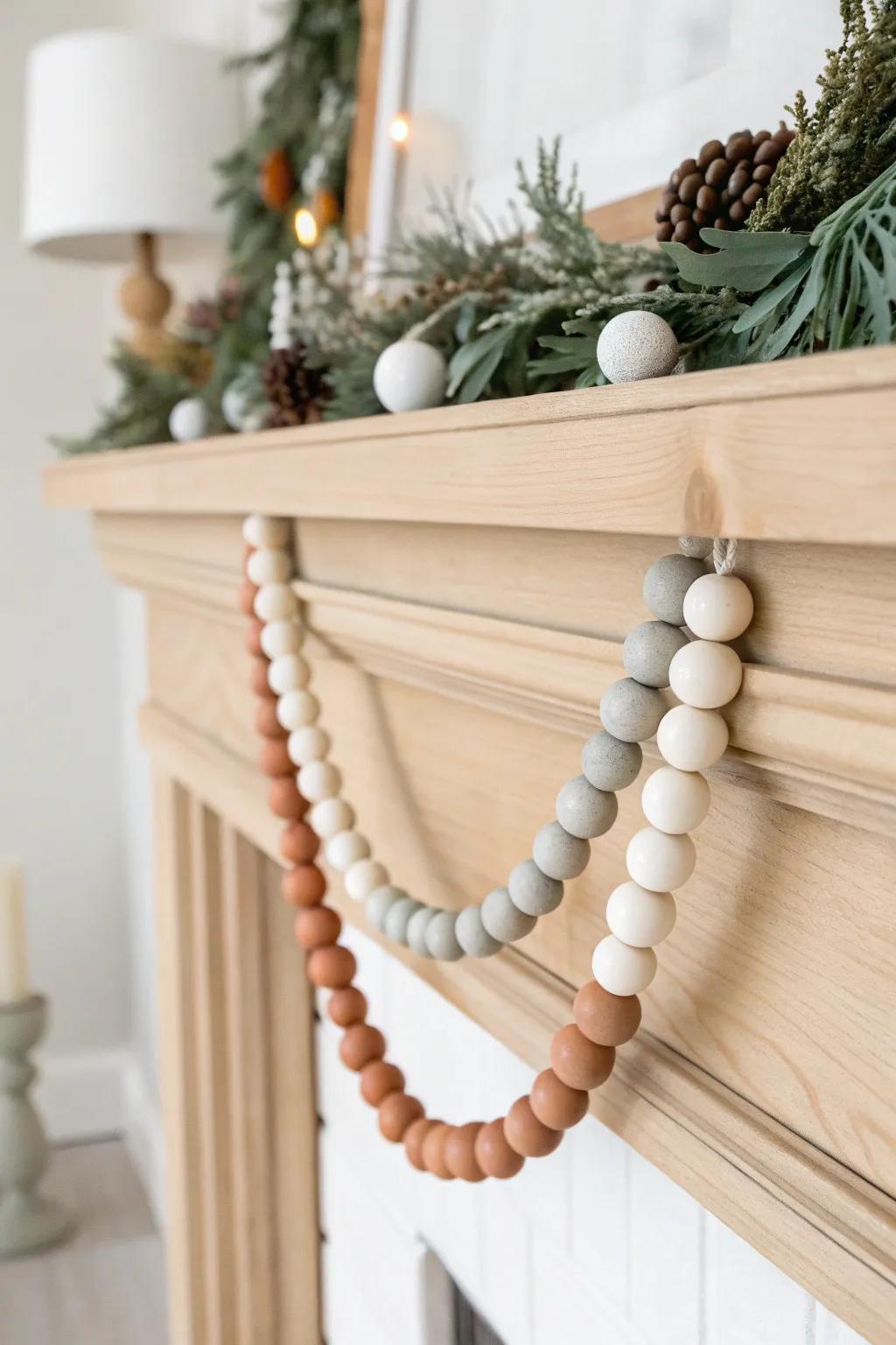 Elevate your décor with a touch of handcrafted elegance: Clay jeweled strands for a minimalist and cozy home.