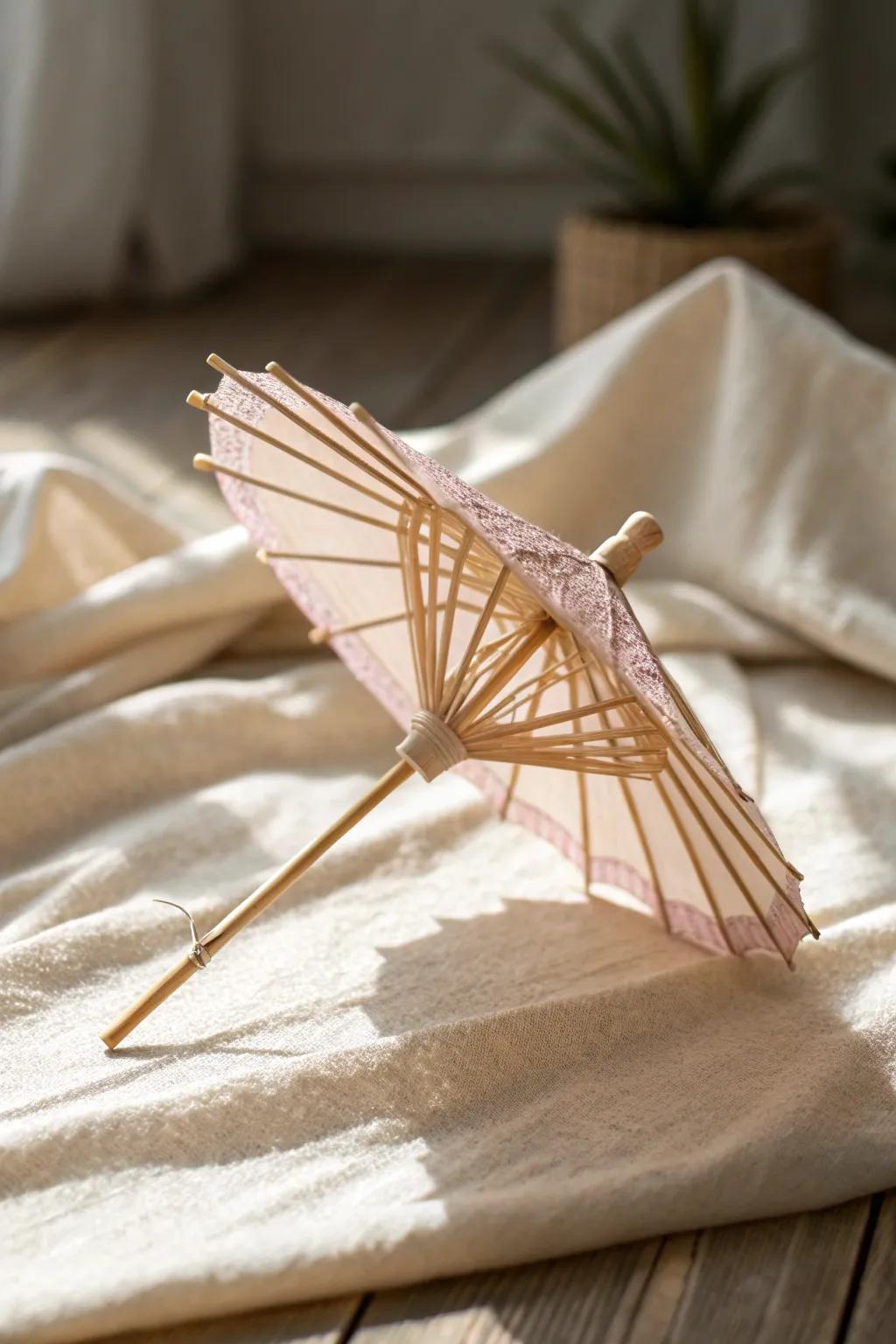 Whimsical elegance: Crafting tiny wonders with toothpicks and paper.