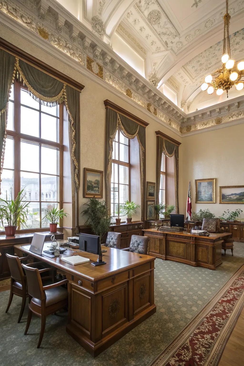 Expansive panes that brighten and elevate your office.