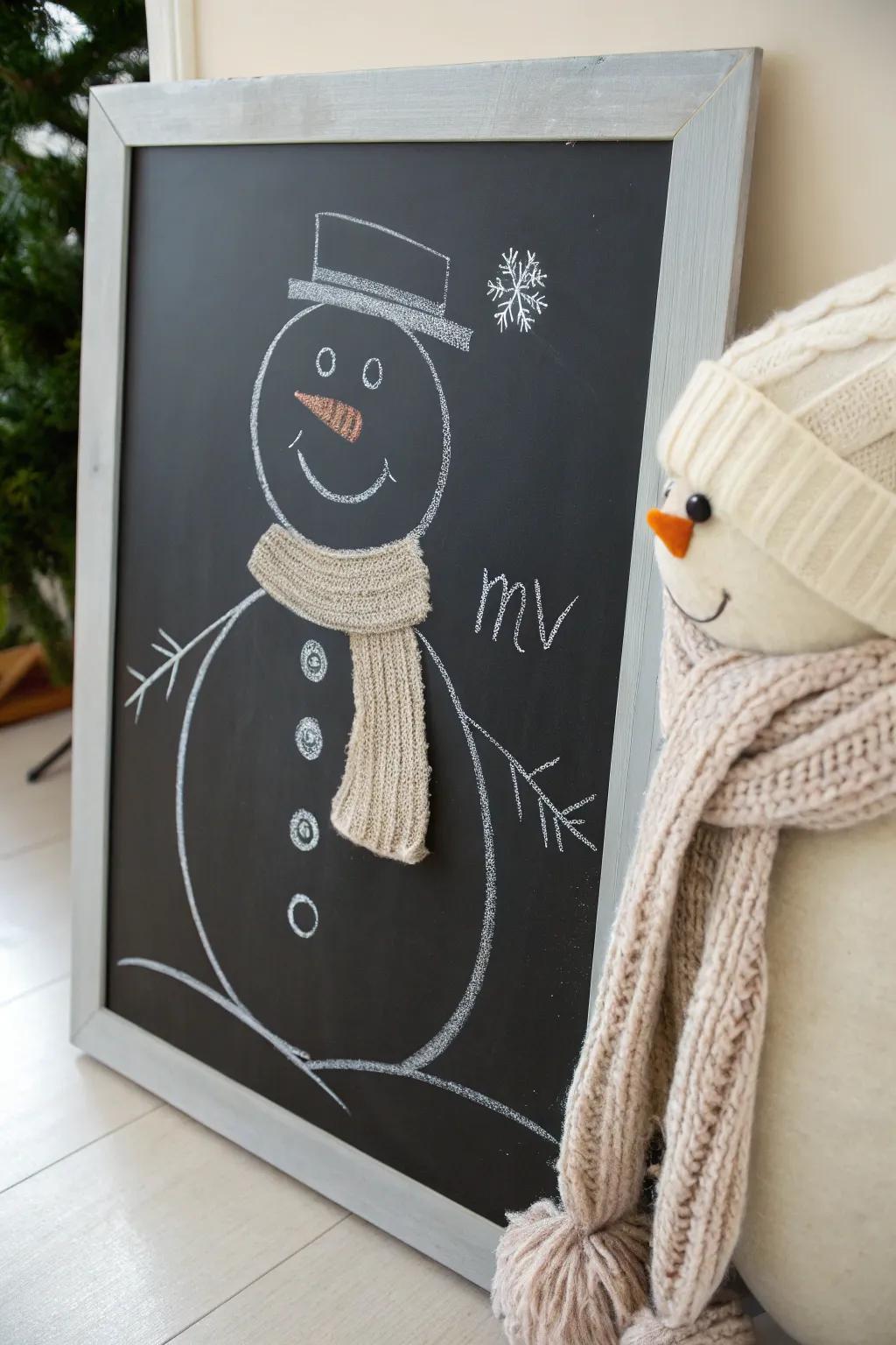 Embrace the charm of minimalism through this refined frosty figure drawing board artistry.