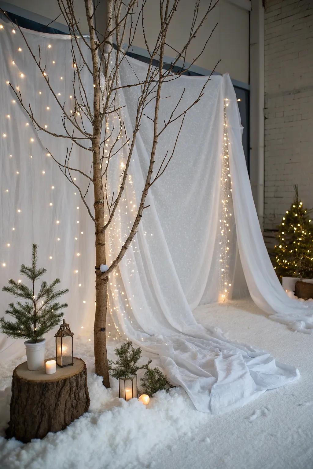 Immortalize memories with a winter-inspired backdrop.