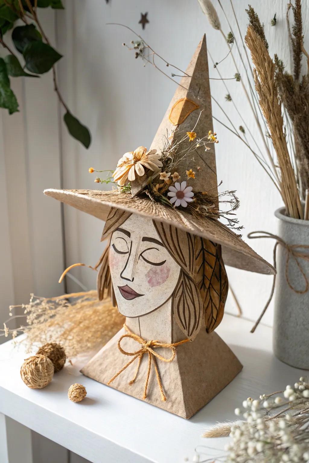 Captivating Craft: A Basic Layered Witch Face with a Boho Touch