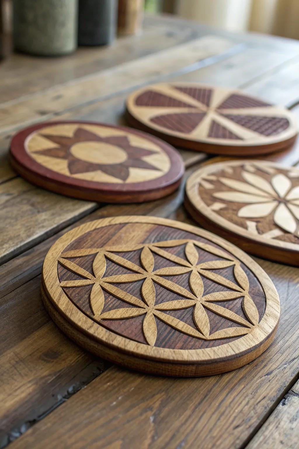 Refine your table arrangement via handmade timber protectors merging artistry alongside usefulness.