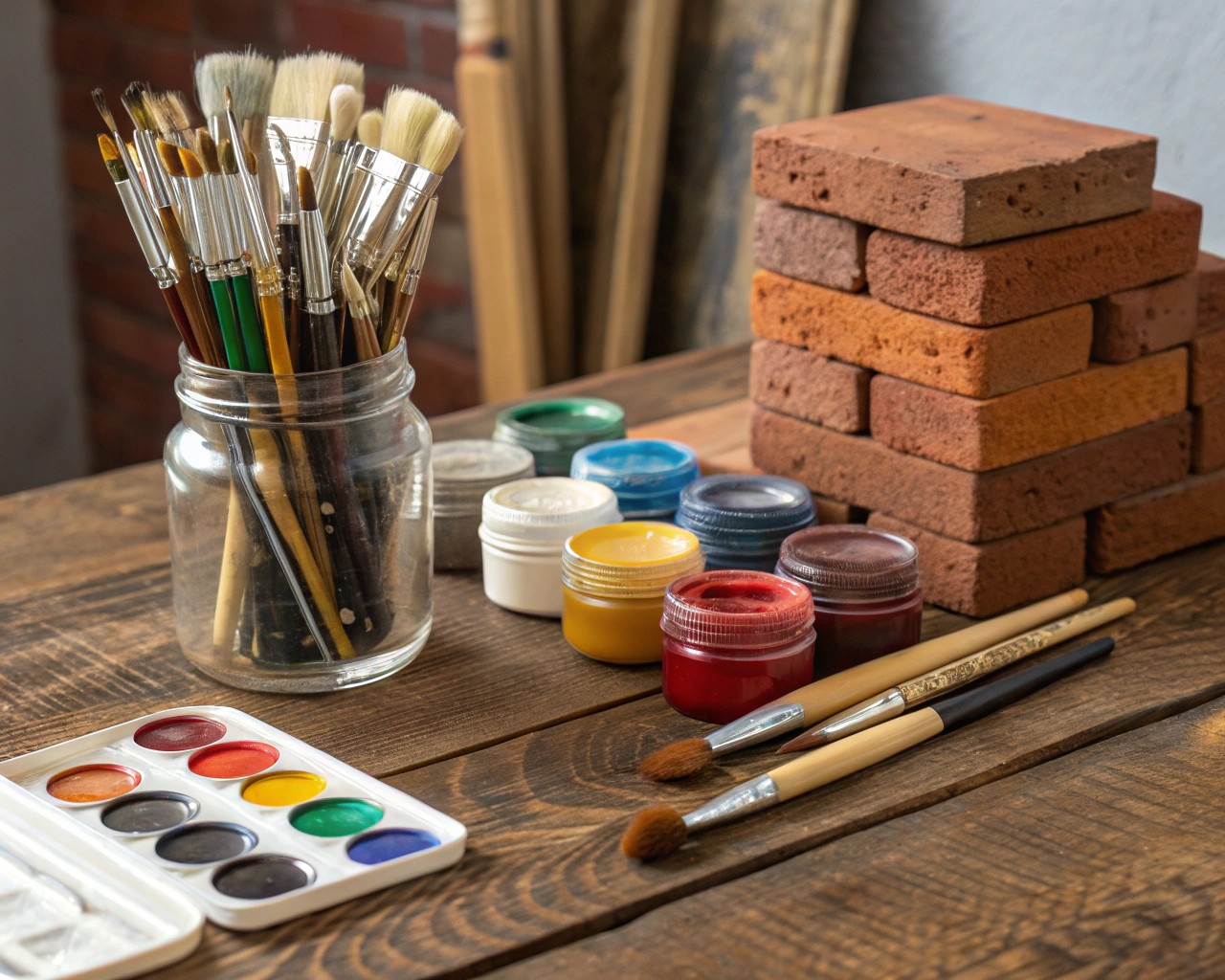 Essential materials and preparation steps for enchanting brick bookends.