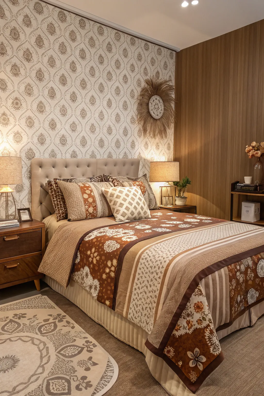 How to Style a Brown and White Bedroom