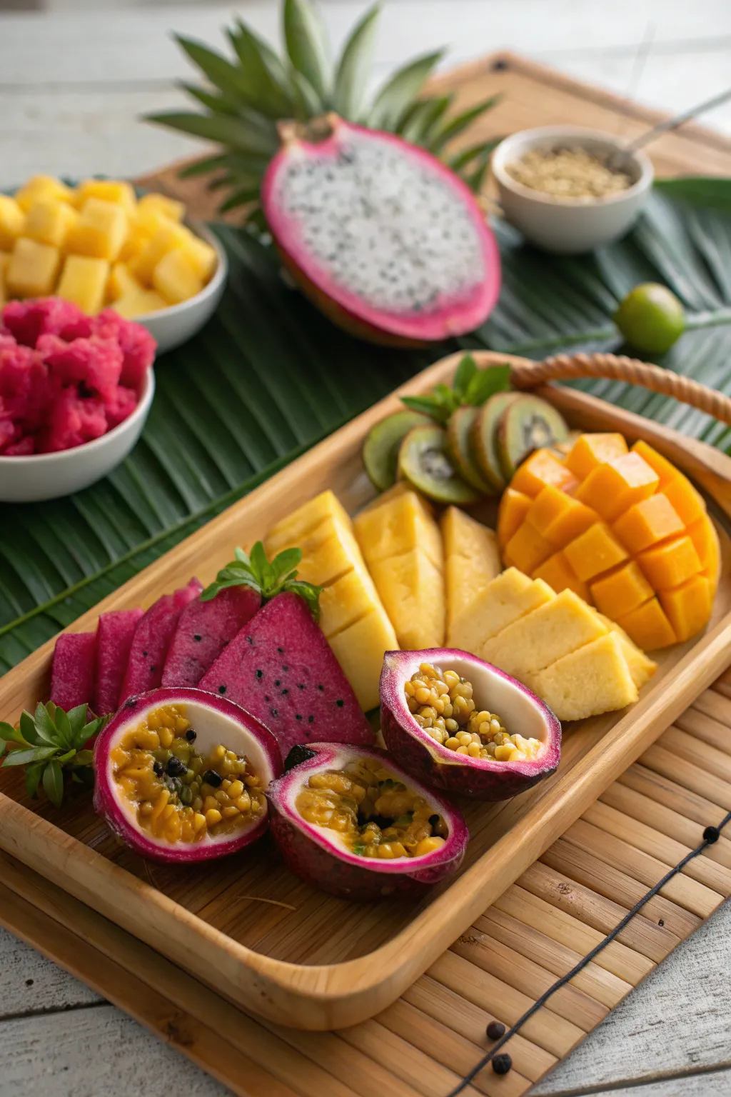 Decorative Arrangements Using Tropical Fruits