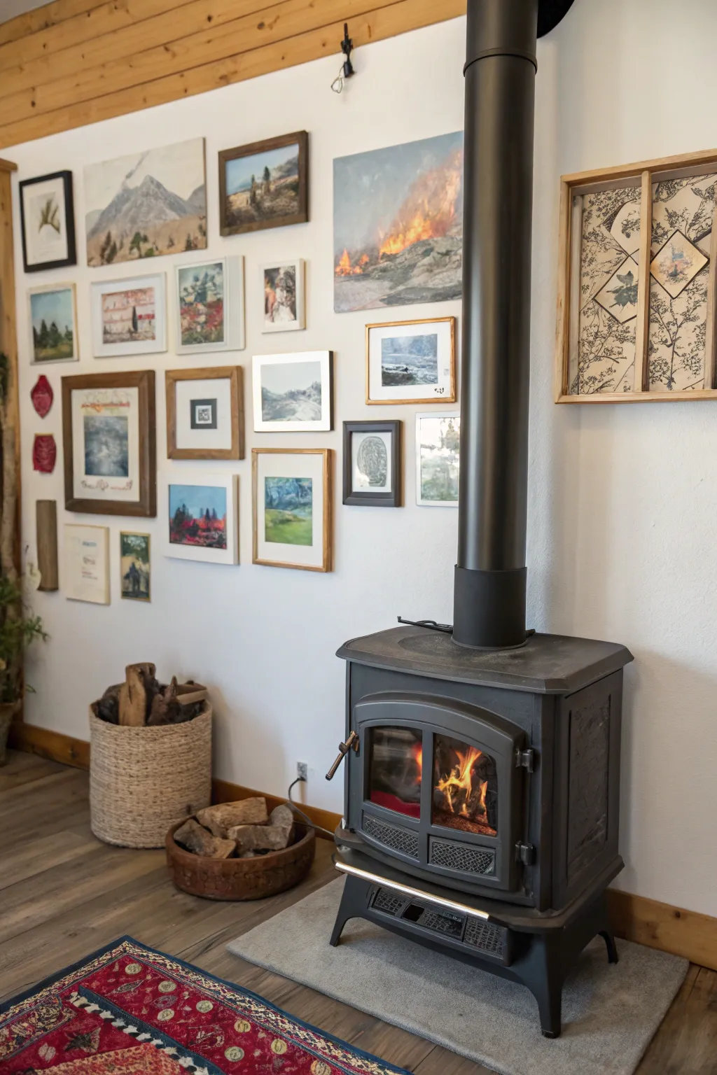 Cozy Corner Ideas for Wood Stove Settings