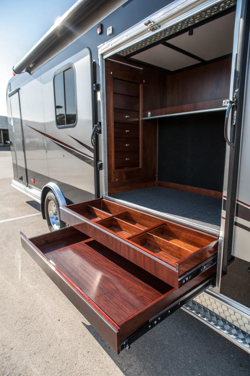 Stylish Shelving Solutions for V Nose Enclosed Trailers