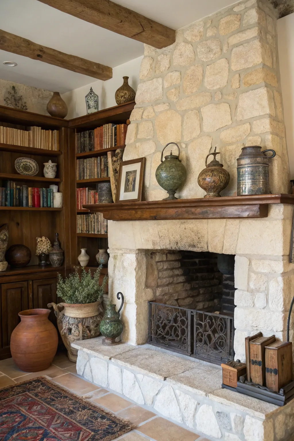 Gallery of Fireplaces with Soft-Hued Stone