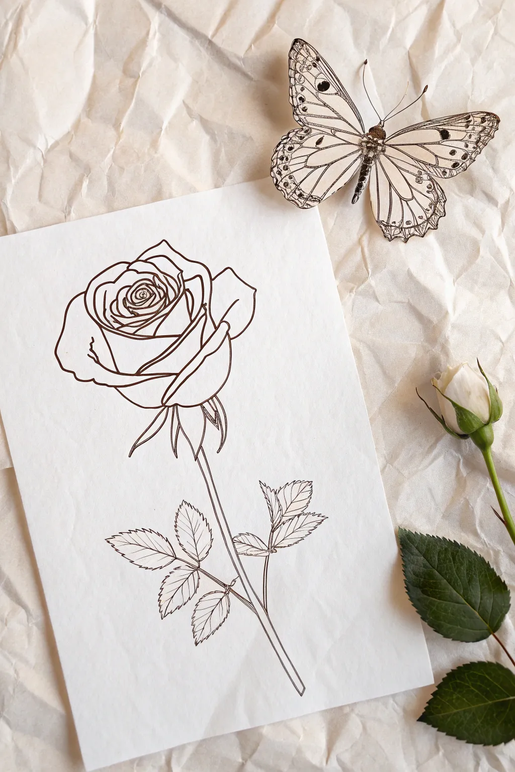 Gallery of Captivating Rose Drawings by Talented Artists