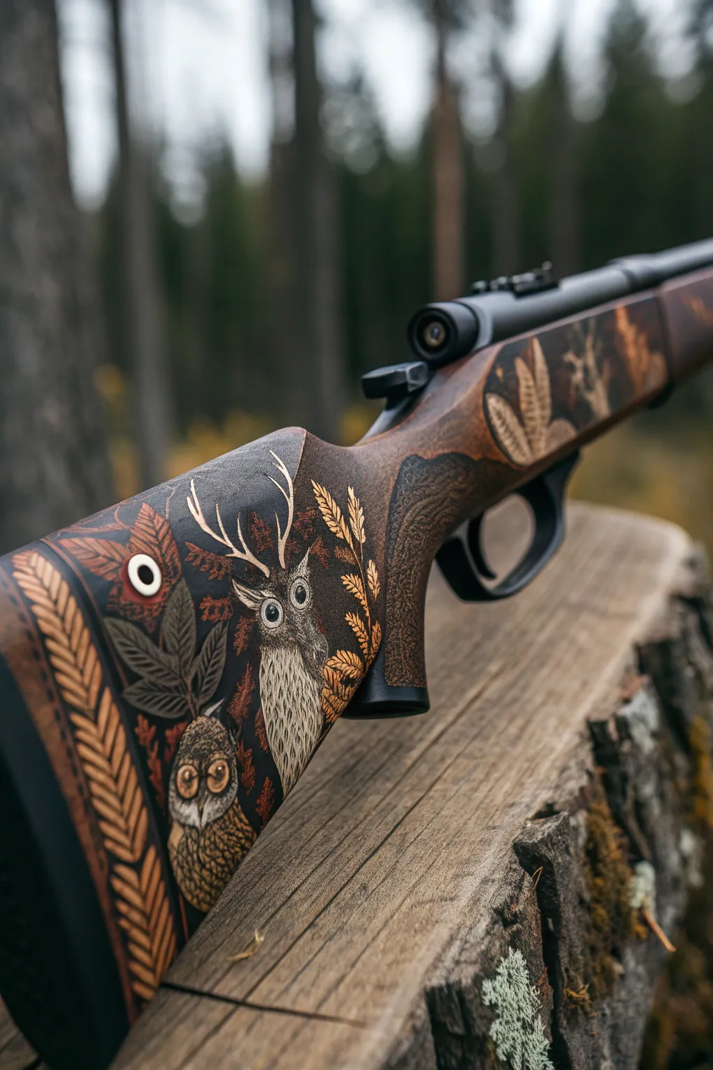 Gallery of Distinct Sponge Painted Rifle Stocks