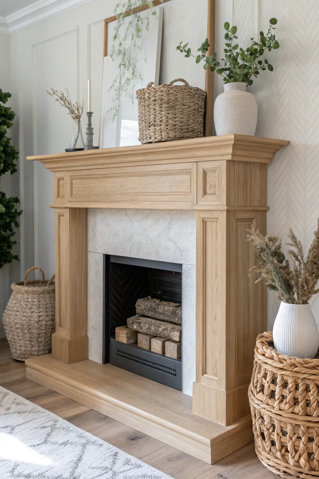 Faux Fireplace Mantel Styling Tips & Trends