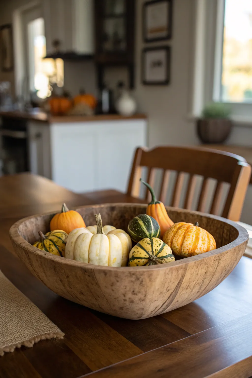 Cozy Dough Bowl Arrangements for the Fall Season