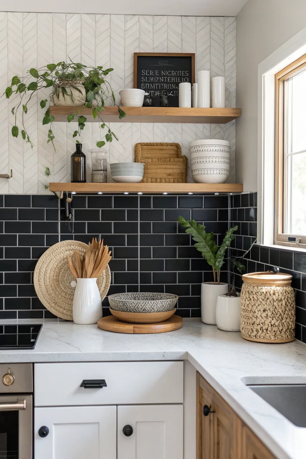 Elegant Styles for Black Peel and Stick Backsplashes