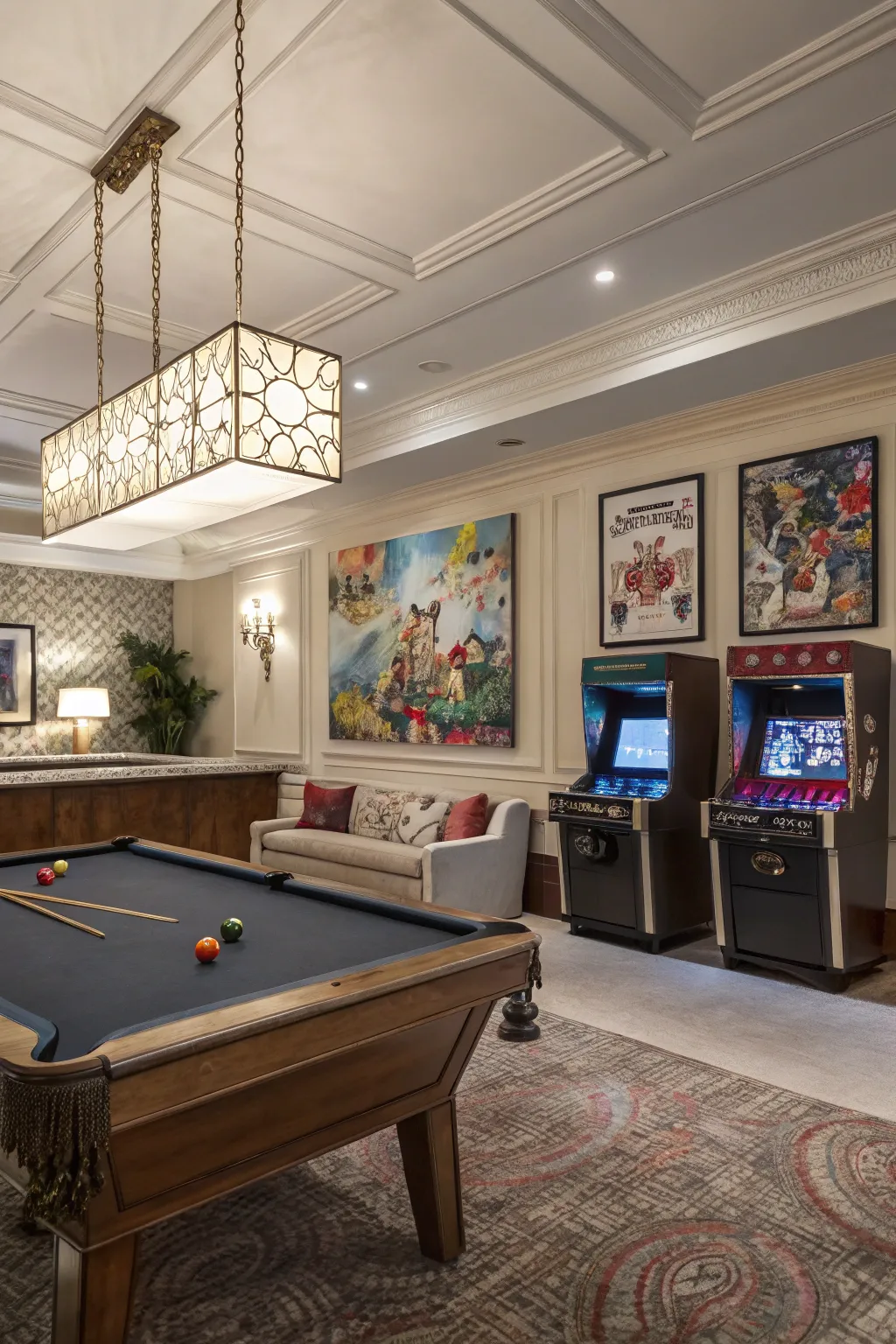 High-End Game Room Decor for a Sophisticated Ambiance