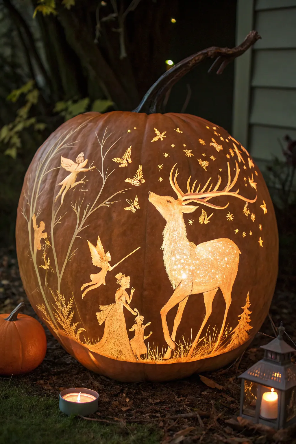 Stylish Deer Pumpkin Carving Designs