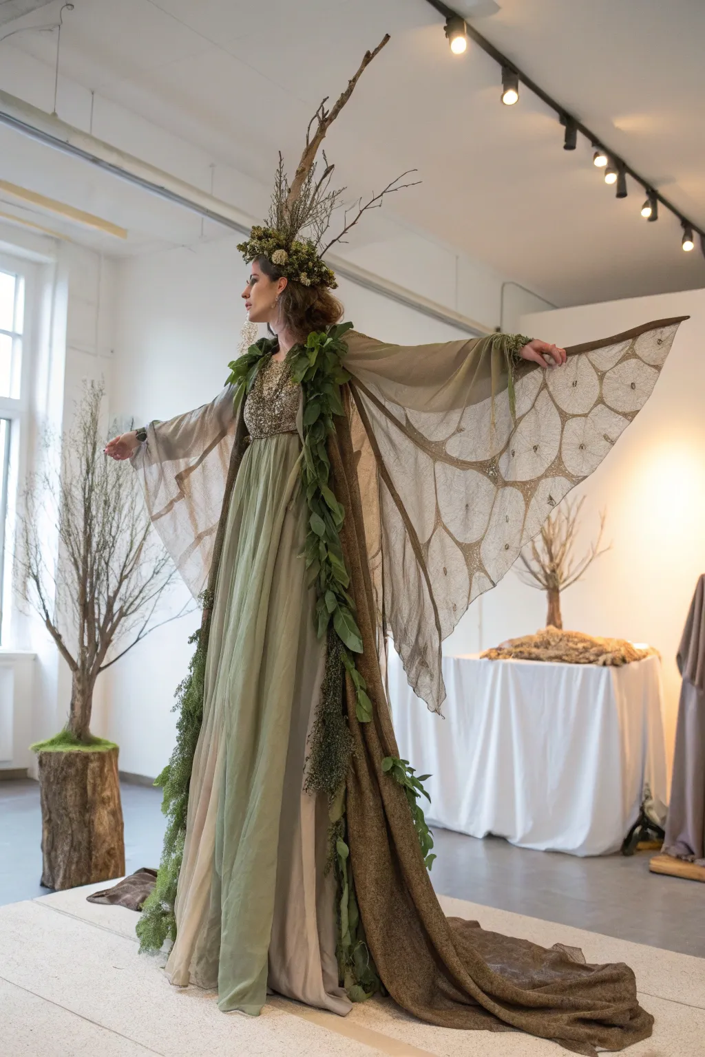 Stylish Halloween Outfits with Stilt Costume Flair